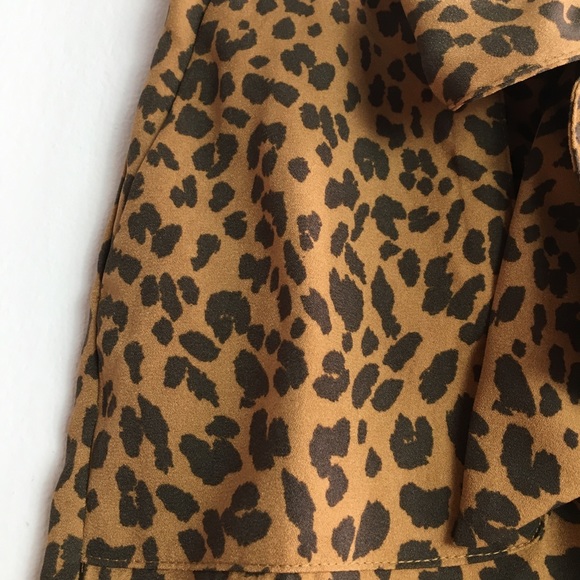 Leopard Shorts for women’s a New Day Size M high rise belted tie waist - Picture 7 of 13